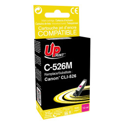 UPRINT CARTOUCHE REMANUFACTUREE CANON CLI526-REMPLACE 4542B001 MAGENTA