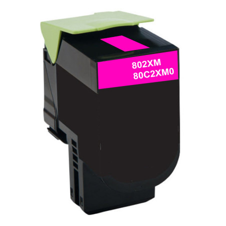 TONER REMANUFACTURE LEXMARK 802X-REMPLACE 802XM/80C2XM0 MAGENTA