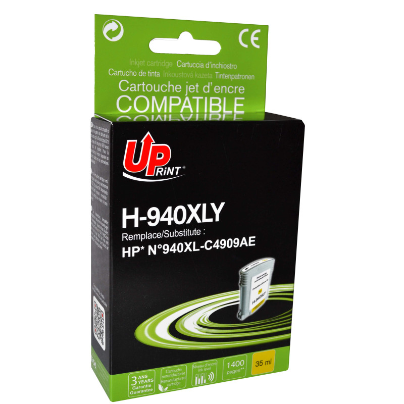 UPrint H-940XLY Y CARTOUCHE COMPATIBLE AVEC HP N°940XL - C4909AE