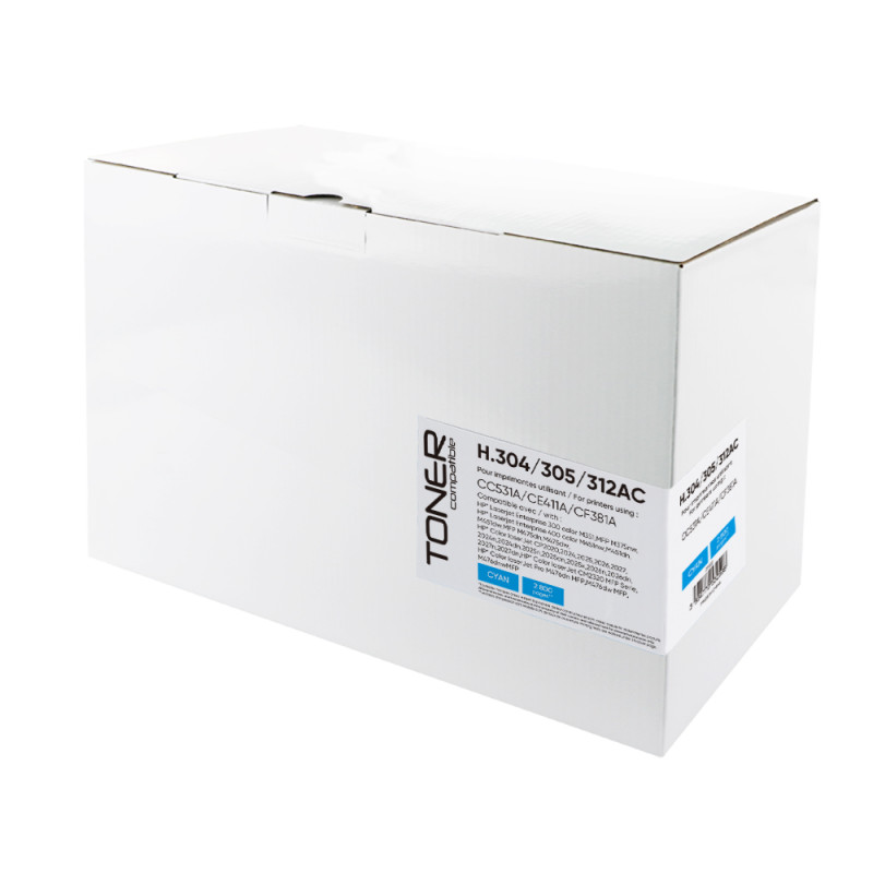 TONER COMPATIBLE HP 304A-REMPLACE CC531A/CE411A/CF381A CYAN
