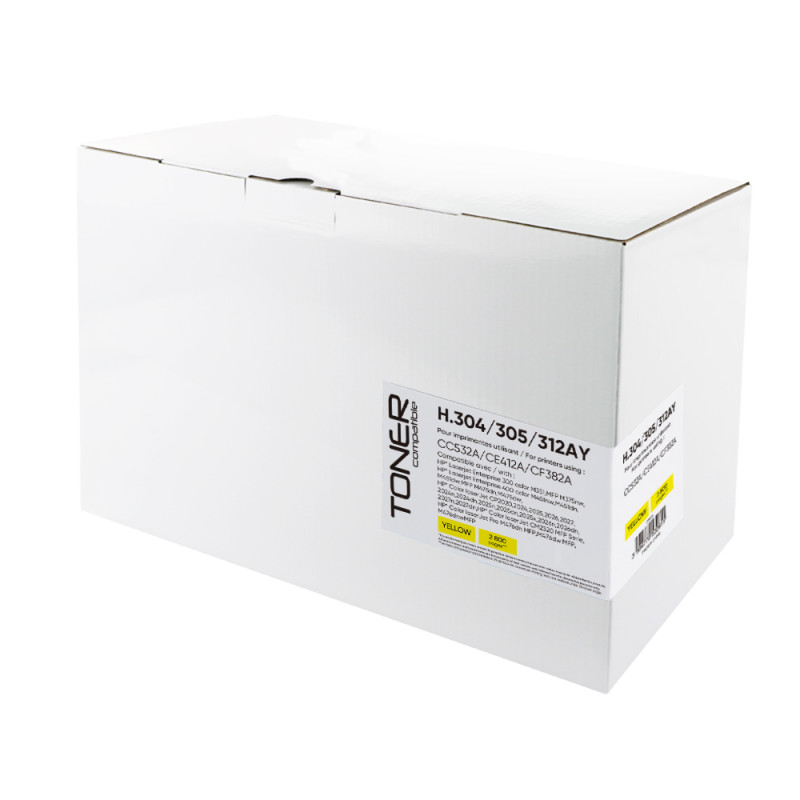TONER COMPATIBLE HP 304A-REMPLACE CC532A/CE412A/CF382A JAUNE