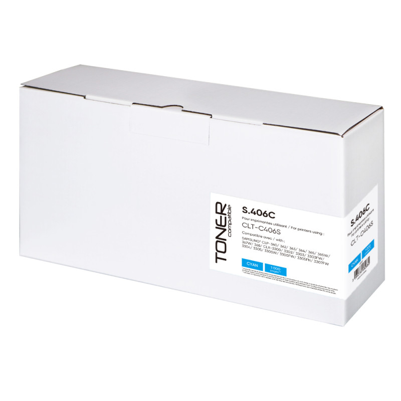 TONER COMPATIBLE SAMSUNG 406S-REMPLACE CLTC406S CYAN