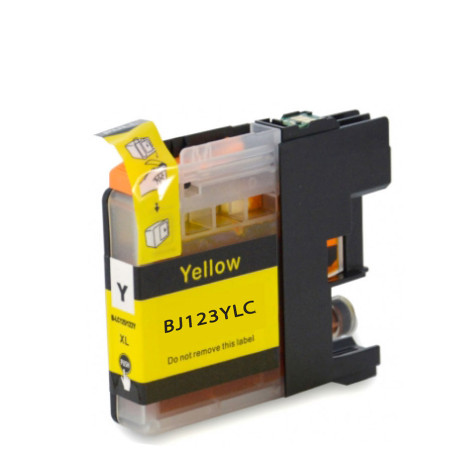 CARTOUCHE COMPATIBLE BROTHER LC123 JAUNE