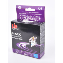 UPRINT CARTOUCHE COMPATIBLE BROTHER L22UXL-REMPLACE LC22U CYAN