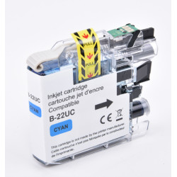 UPRINT CARTOUCHE COMPATIBLE BROTHER L22UXL-REMPLACE LC22U CYAN