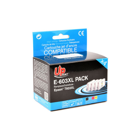 UPRINT PACK 4 CARTOUCHES COMPATIBLE EPSON 603XL-REMPLACE C13T03A64010