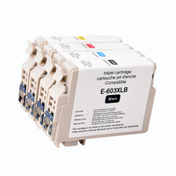 UPRINT PACK 4 CARTOUCHES COMPATIBLE EPSON 603XL-REMPLACE C13T03A64010